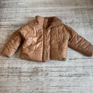 Stunning Express vegan leather faux fur puffer bomber